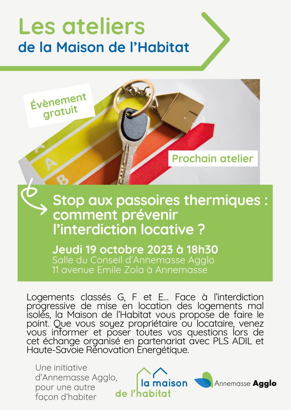 Affiche Atelier passoires thermiques - Annemasse Agglo