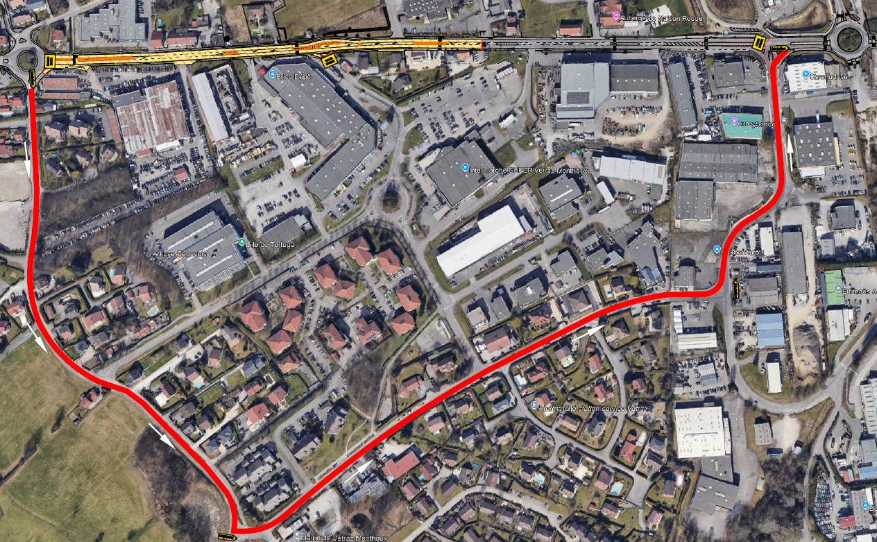 Plan déviation TCSP
