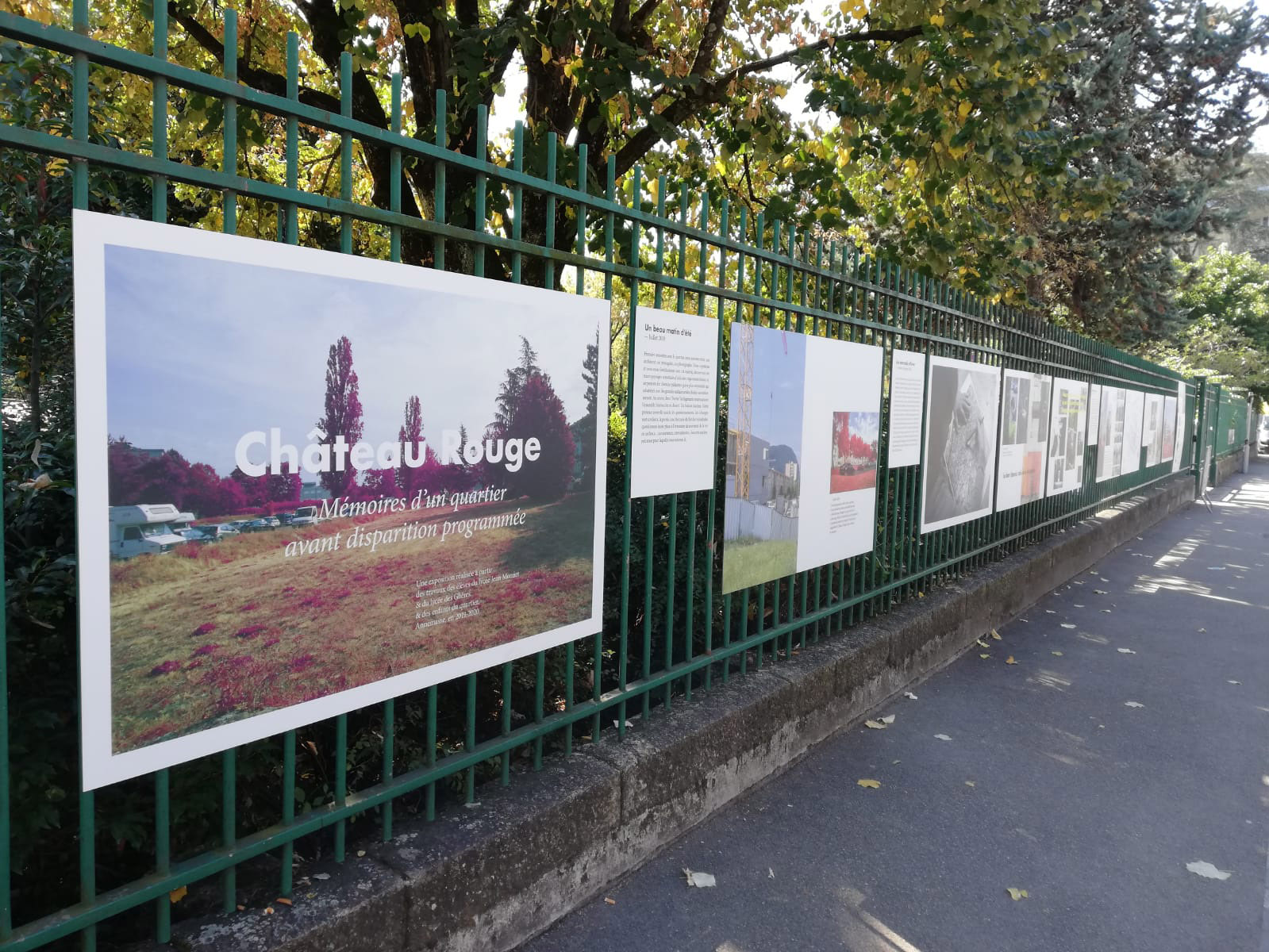 Exposition photo "Mémoire de Château Rouge" au parc Montessuit à Annemasse