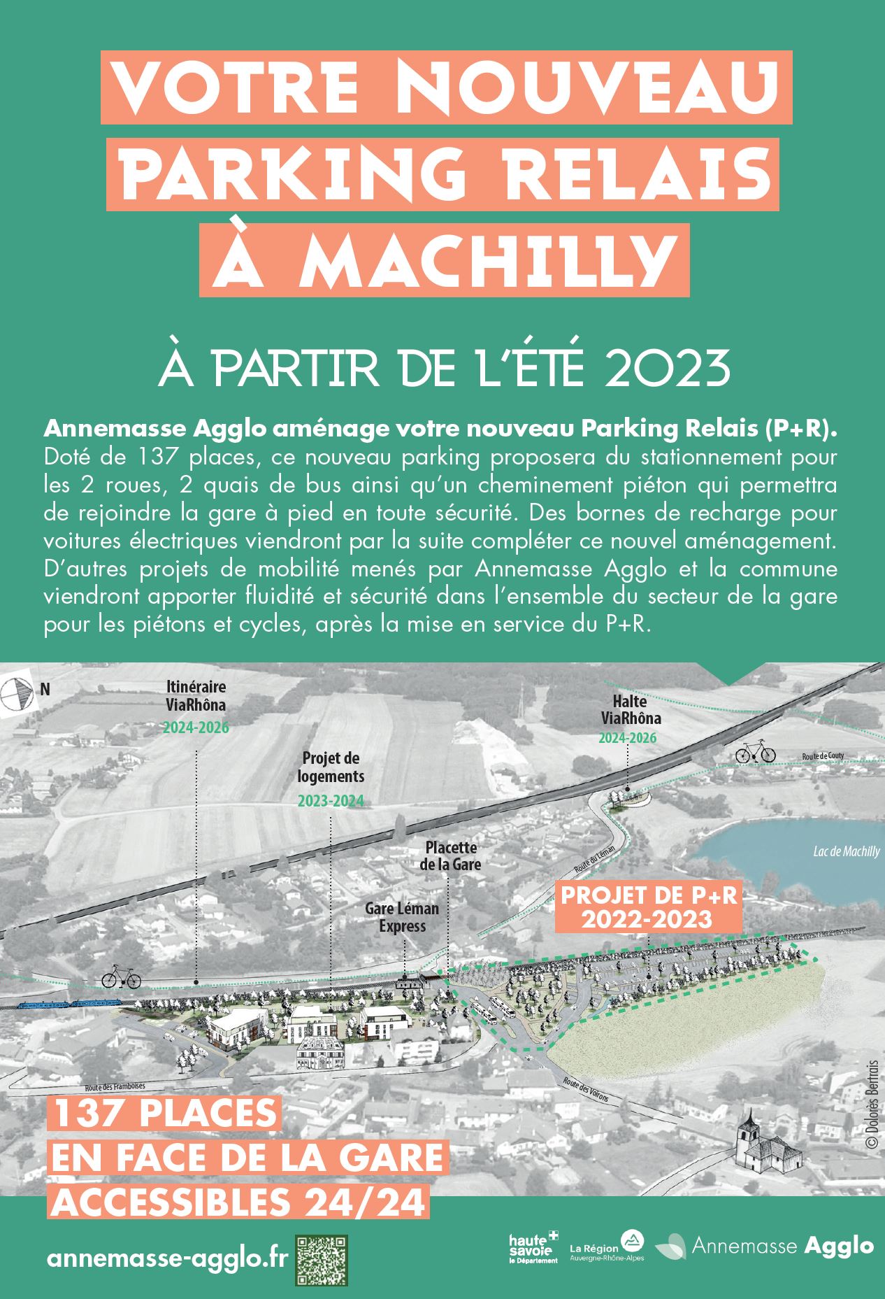 Flyer lancement des travaux P+R Machilly