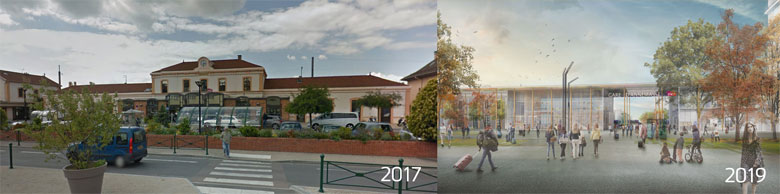 nouvelle gare d'Annemasse avant après