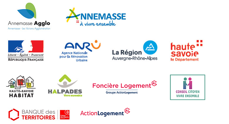 Logos des acteurs du NPNRU