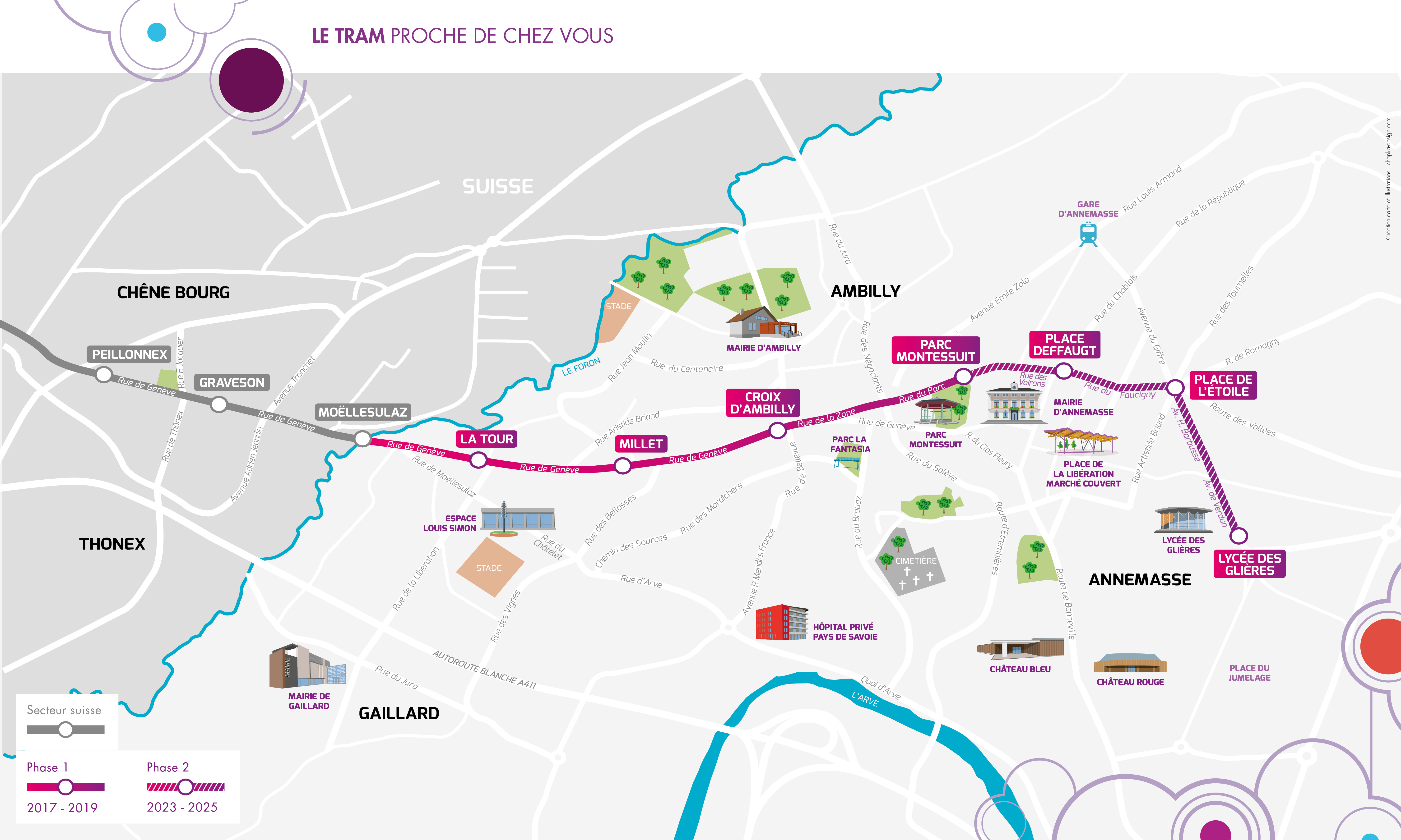 itinéraire tram annemasse geneve
