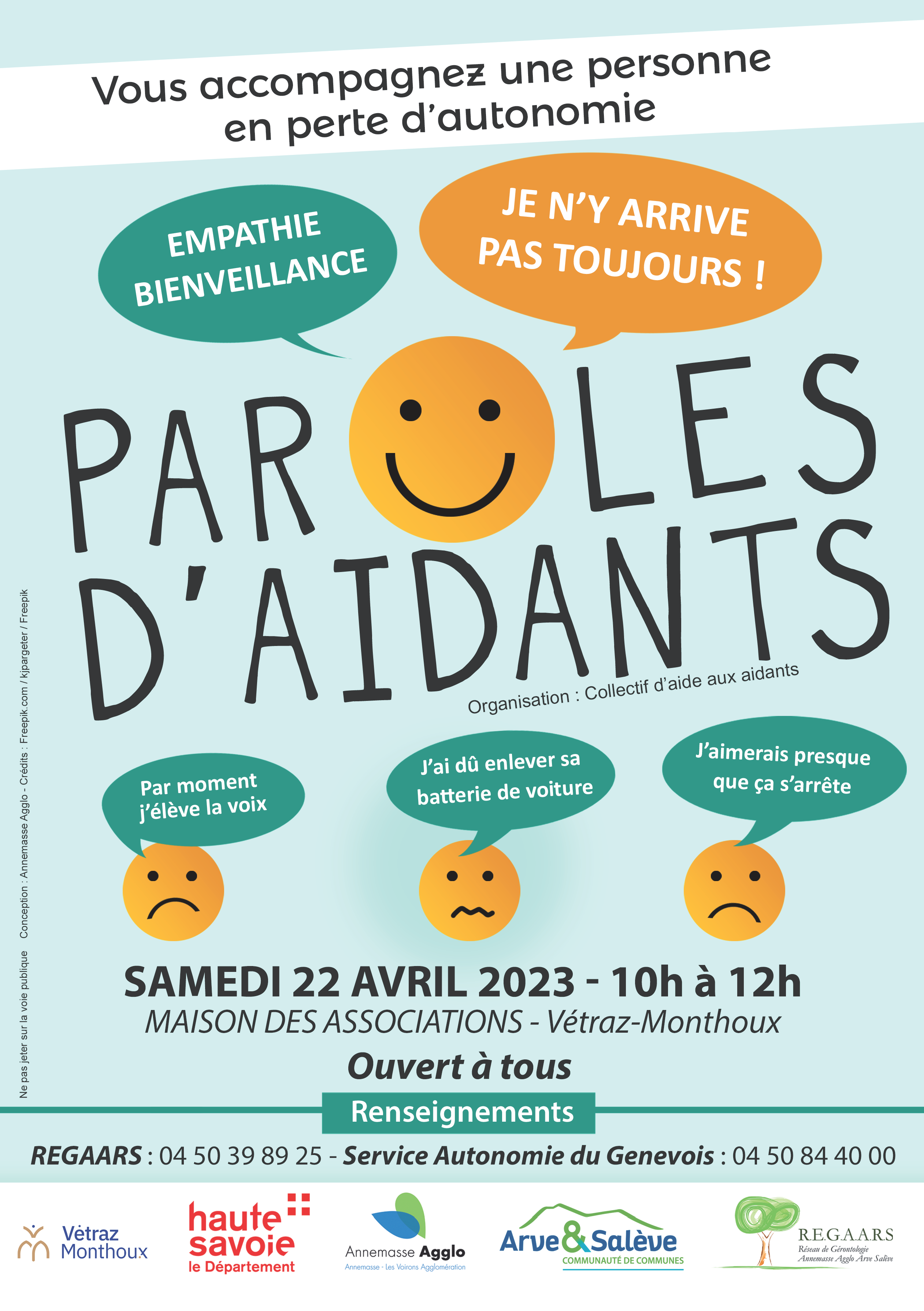 Affiche paroles d'aidants 22 avril 2023