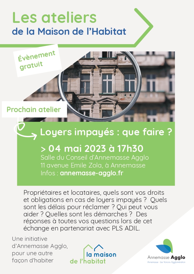 Affiche Loyers impayés - Atelier du 4 mai 2023