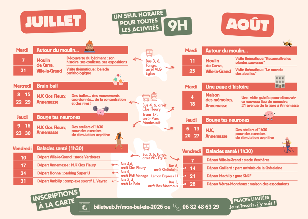 Programme Mon bel été à l'Agglo - édition 2026