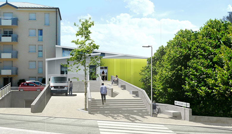 Le futur bâtiment du Pôle des solidarités
