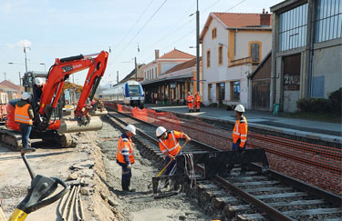 travaux CEVA en gare d'Annemasse