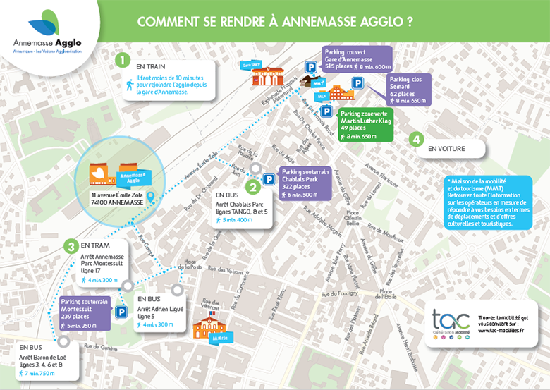 Plan accès Annemasse Agglo