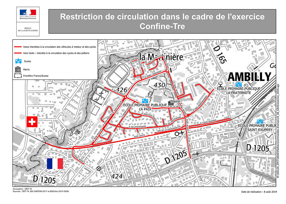 Restriction de circulation le 13 sept. 2019